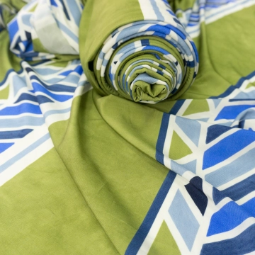 Трикотаж вискоза масло геометрия на оливковом