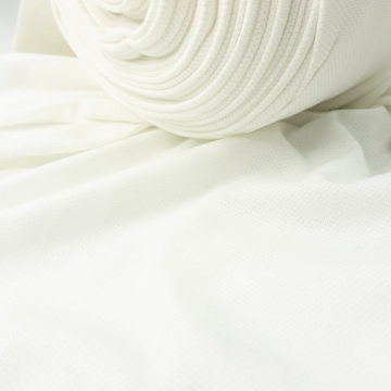 Трикотаж хлопковый фактурный мягкий молочный