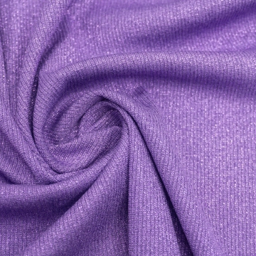 Трикотаж кашкорсе фиолетовый с люрексом