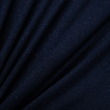 Трикотаж вязаный с люрексом темно-синий