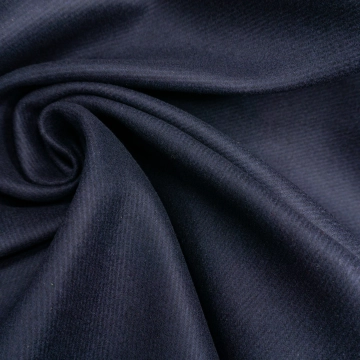 Пальтовая шерсть дублированная диагональная синяя