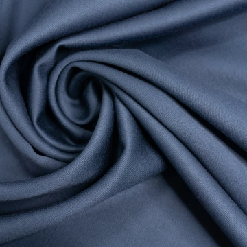 Пальтово-костюмная шерсть диагональная синяя