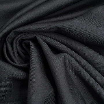 Костюмная шерсть черная диагональная