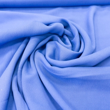 Блузочная вискоза с хлопком синяя