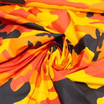 Плащевая ткань оранжевый камуфляж