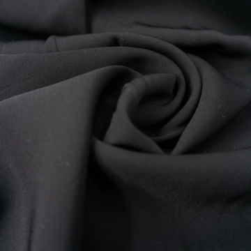 Костюмная вискоза кади черная с блеском