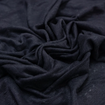 Трикотаж льняной черный тонкий 3 м