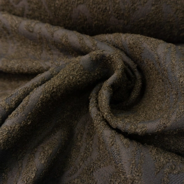 Жаккард костюмный с узором букле шоколадный