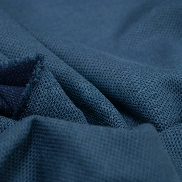 Трикотаж вязаный с шелком темно-синий