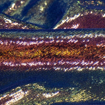 Ткань с пайетками радужная MM