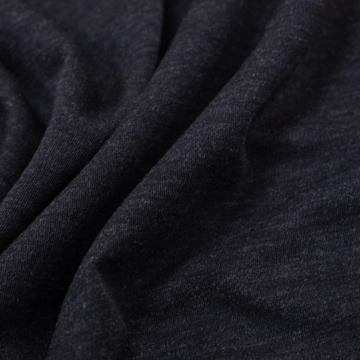 Трикотаж шерстяной черный меланжевый