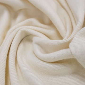 Рибана неотбеленная бежевая средняя