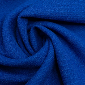 Твид букле шерстяной ярко-синий