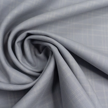 Шерсть с шелком диагональная светло-серая в клетку