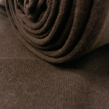 Трикотаж вязаный шерстяной шоколадный