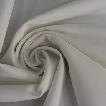Ткань костюмная фактурная молочная с эластаном