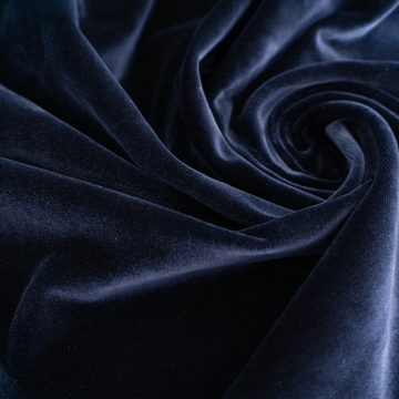 Бархат хлопковый темно-синий
