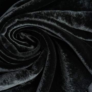 Бархат черный шелковый