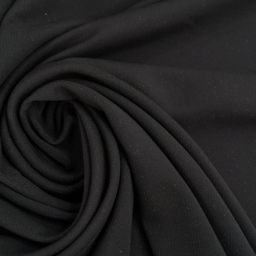 Трикотаж черный вискозный гладкий