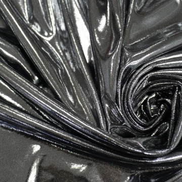 Трикотаж с серебристым накатом зеркальный