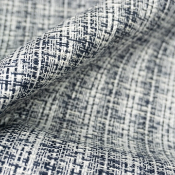 Твид черно-белый продублированный