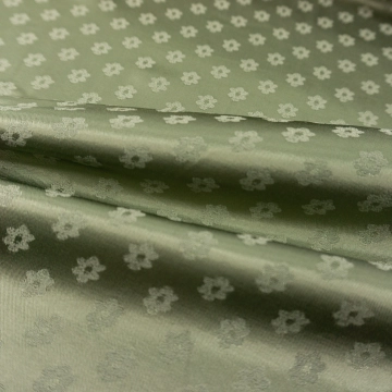 Жаккард вискоза зеленый с цветами