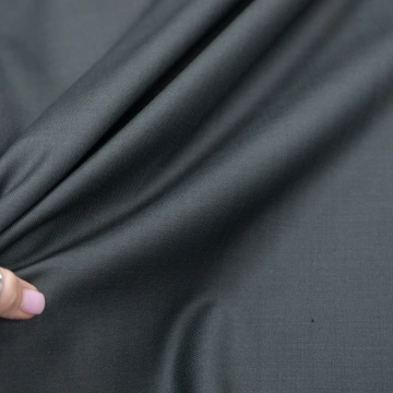 Костюмная шерсть серо-зеленая