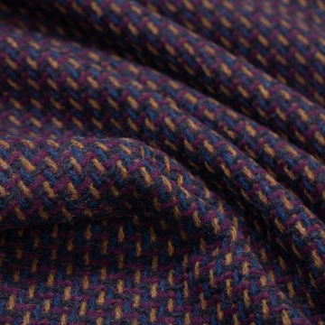 Шерсть твид сине-бордовая
