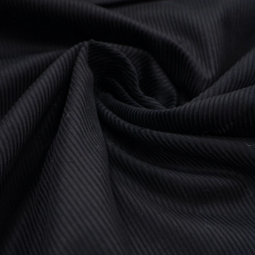 Вельвет черный хлопковый 2 мм