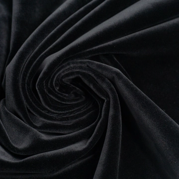 Бархат хлопковый черно-синий 1,9 м