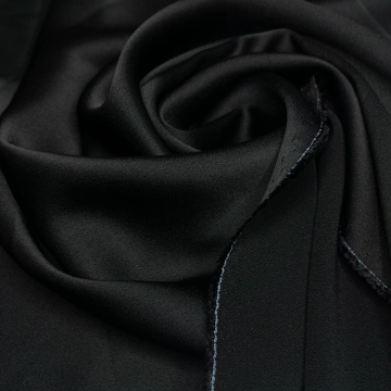 Сатин плательно-костюмный вискозный черный