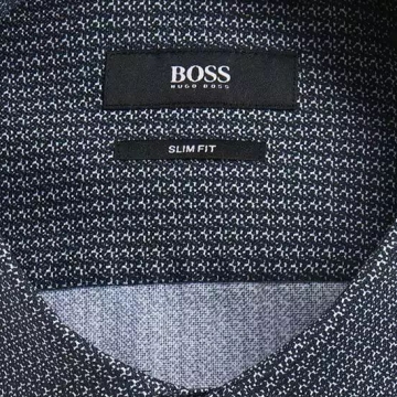 Хлопок Hugo Boss рубашечный черный узор