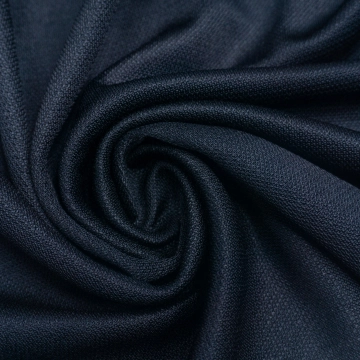 Трикотаж фактурный вязаный темно-синий