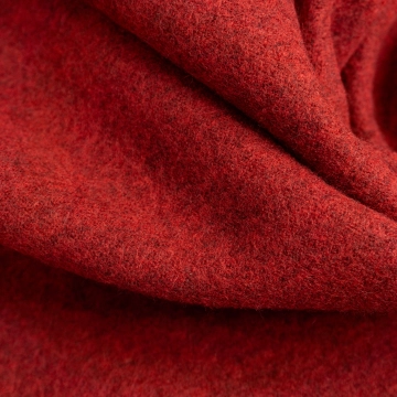 Лоден шерстяной красный меланж