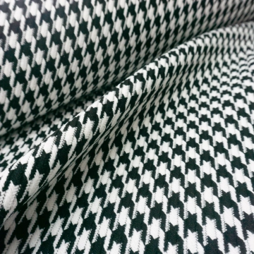 Твид гусиная лапка черно-белая