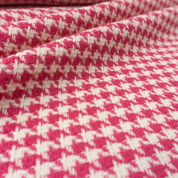 Твид хлопковый розово-молочная гусиная лапка