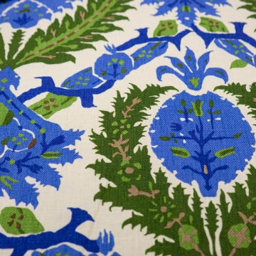 Лен принт с восточными цветами