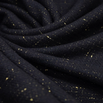 Твид шерстяной miss черный с люрексом