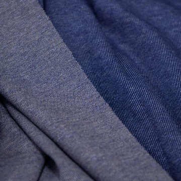 Трикотаж джерси двусторонний серо-синий