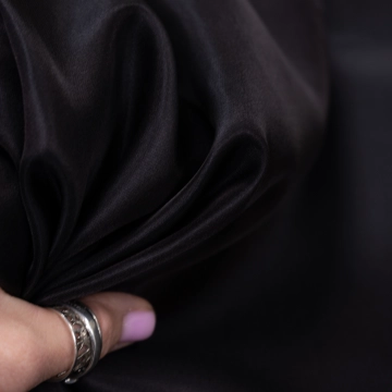 Шелковая органза плотная черная Marn