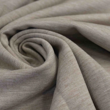 Трикотаж костюмный бежевый меланж двусторонний