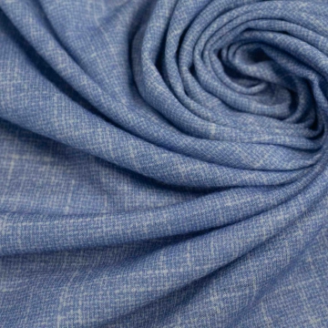 Трикотаж шерстяной тонкий голубой