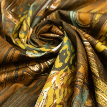 Джинс облегченный коричневый принт