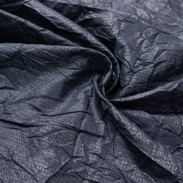 Хлопок темно-синий с мятым эффектом