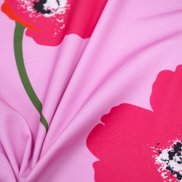 Хлопок поплин с маками