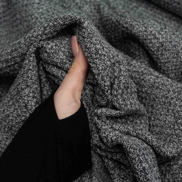Твид тонкий серо-черный 1,8 м