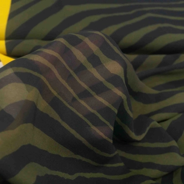 Шифон анималистичный принт хаки