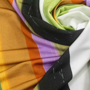 Трикотаж холодный вискозный цветные полоски