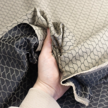 Жаккард с полукругом бежевый