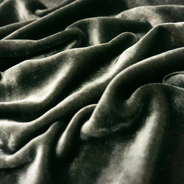 Бархат шелковый темно-зеленый